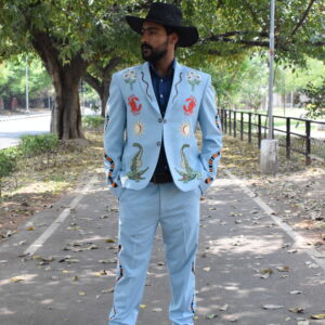 Skyline Western Embroidered Suit
