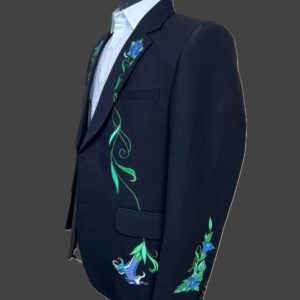 Midnight Bloom Embroidered Suit