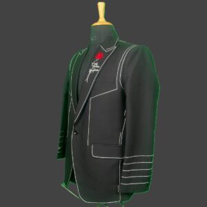 “The Rose Stitch Tuxedo Blazer” by Fule Fashion House