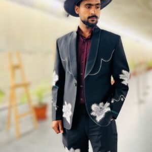 The Western Noir Floral Suit by Fule Fashion House
