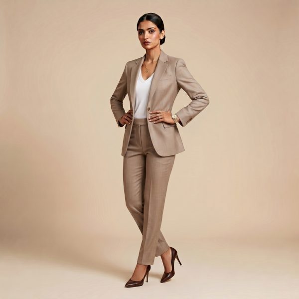 Refined Dusty Rose – Premium Women’s Full Suit