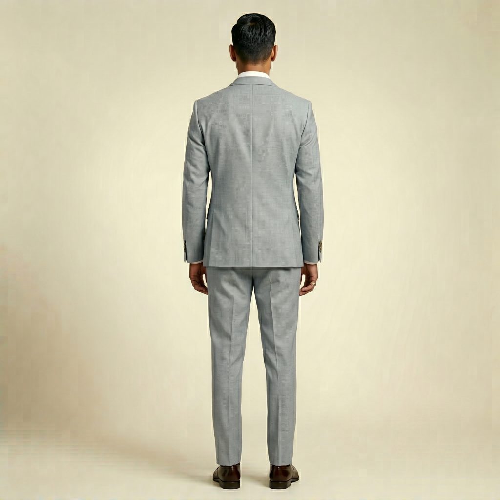Opulent Silver Grey – Premium Men’s Full Suit