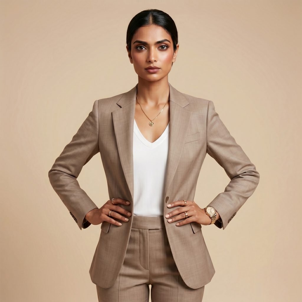 Refined Dusty Rose – Premium Women’s Full Suit