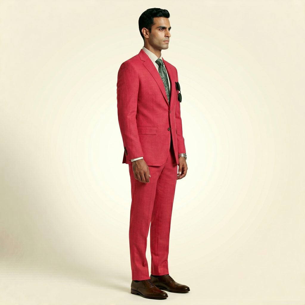 Couture Crimson Red – Premium Men’s Full Suit