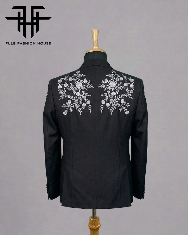 Couture Midnight Navy – Luxury Embroidered Full Suit