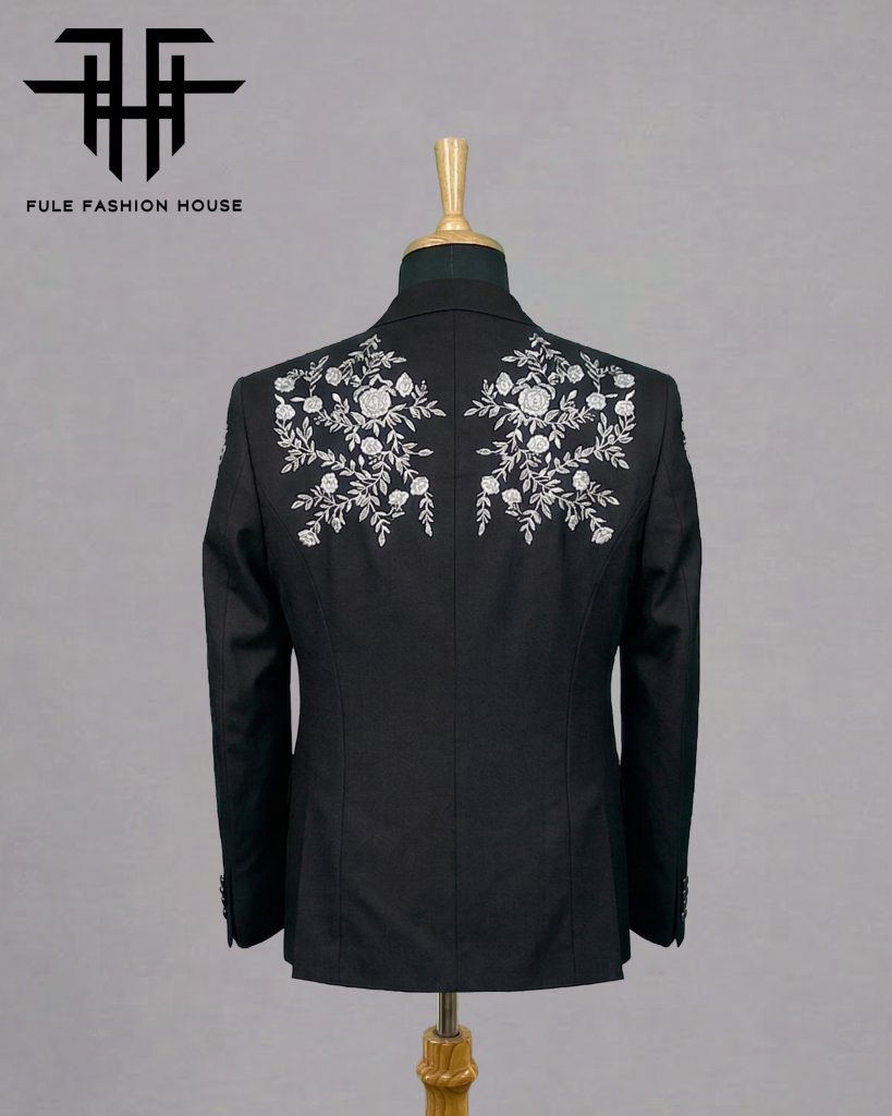 Couture Midnight Navy – Luxury Embroidered Full Suit