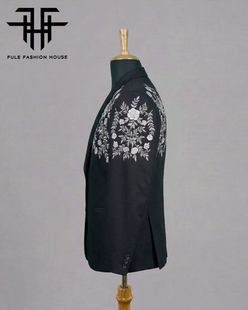 Couture Midnight Navy – Luxury Embroidered Full Suit