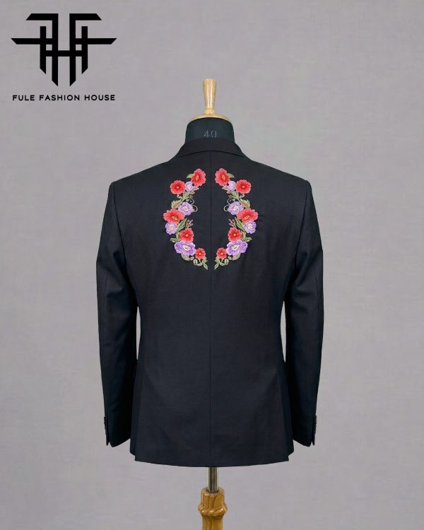 Grand Midnight Navy – Luxury Embroidered Full Suit