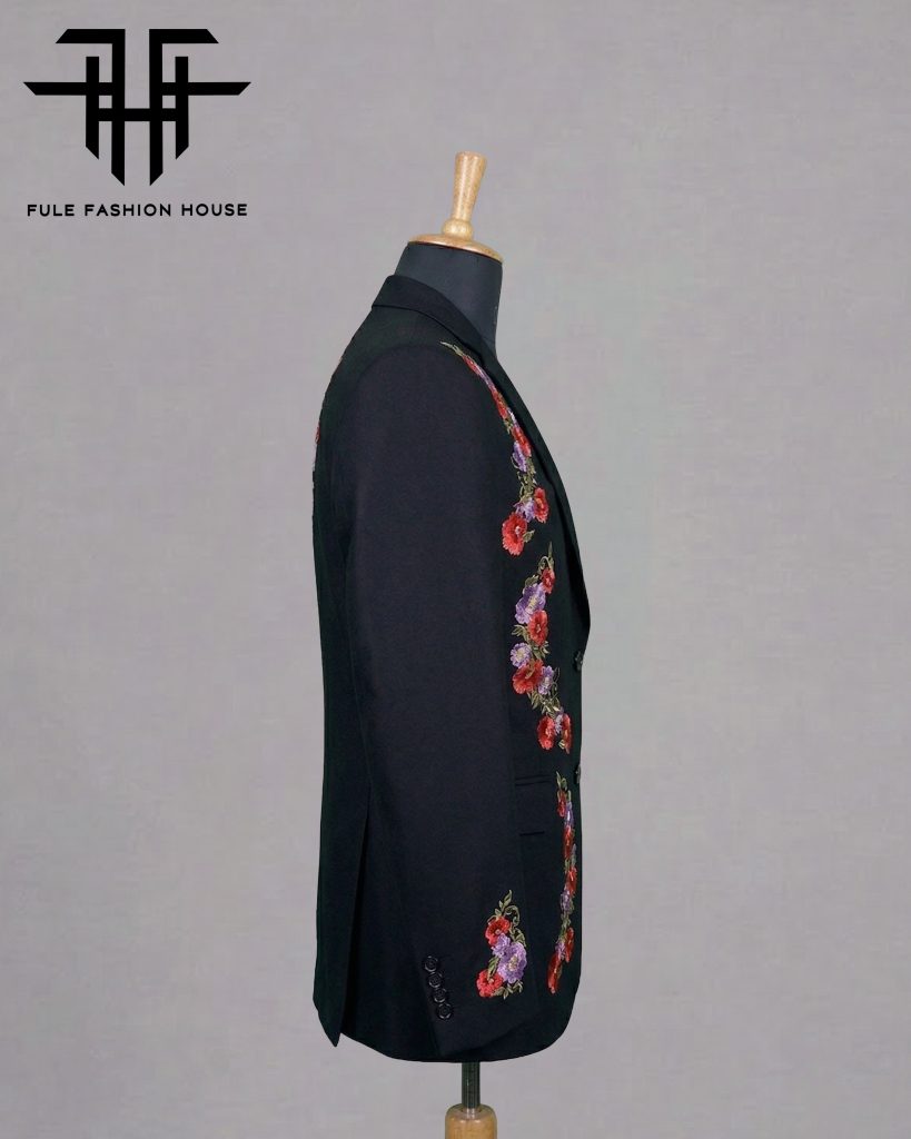 Grand Midnight Navy – Luxury Embroidered Full Suit