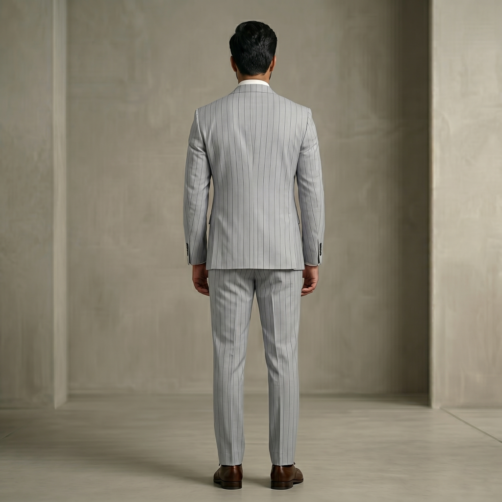 Opulent Silver Grey – Premium Men’s Full Suit