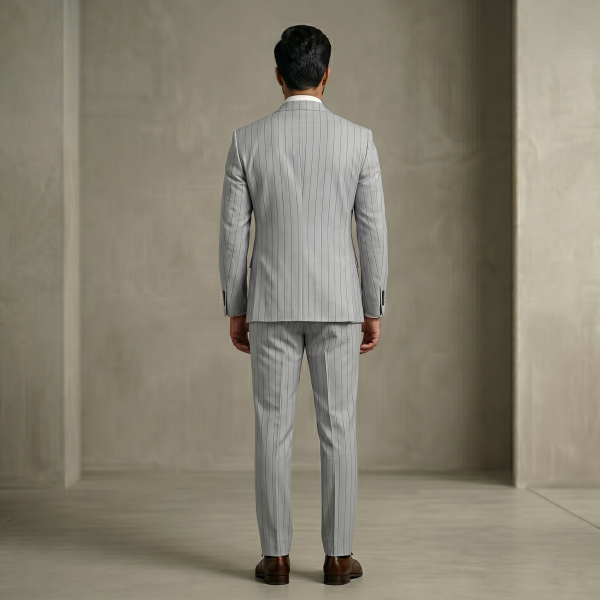 Opulent Silver Grey – Premium Men’s Full Suit