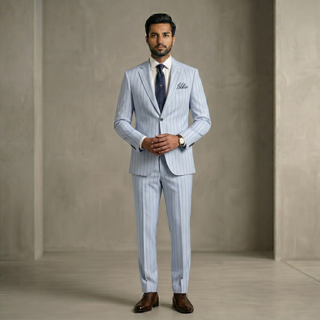 Majestic Silver Grey – Premium Men’s Full Suit