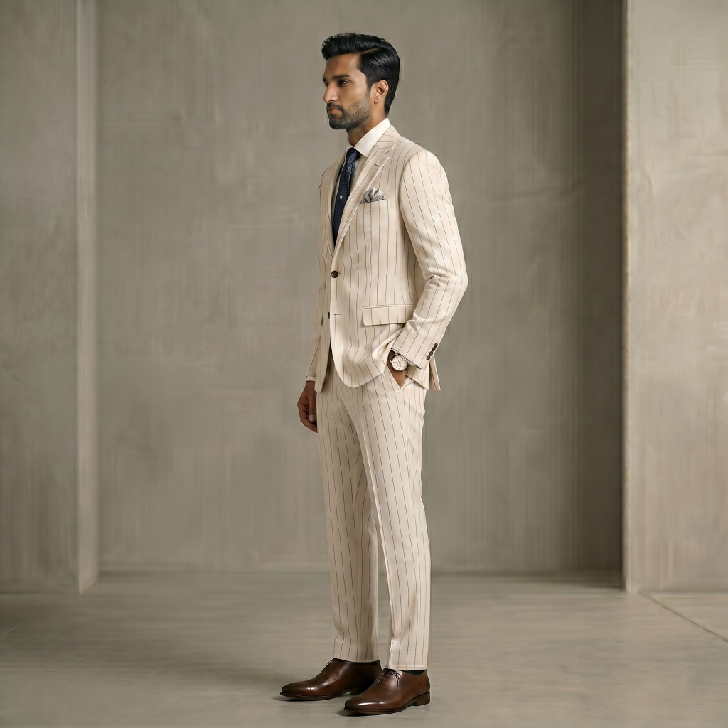 Opulent Champagne Rose – Premium Men’s Full Suit