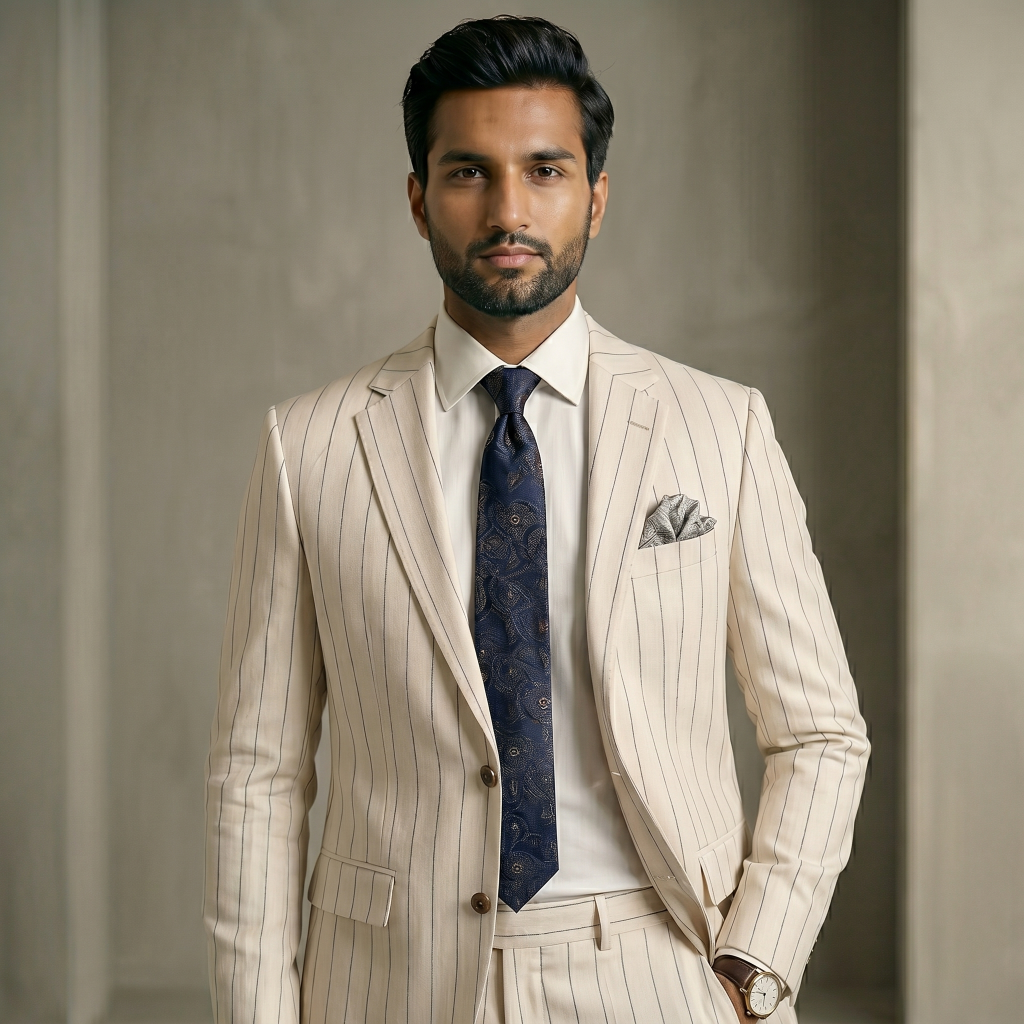 Opulent Champagne Rose – Premium Men’s Full Suit