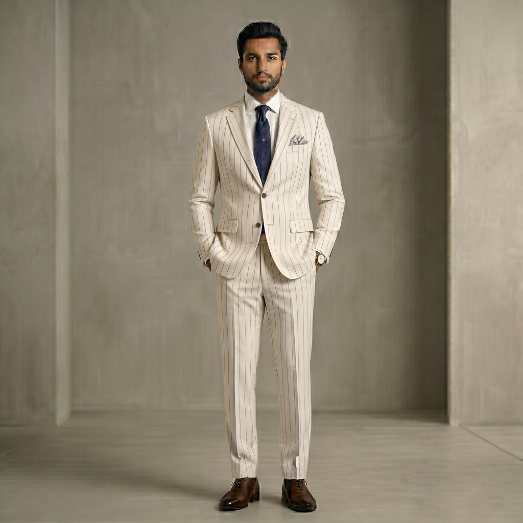 Opulent Champagne Rose – Premium Men’s Full Suit