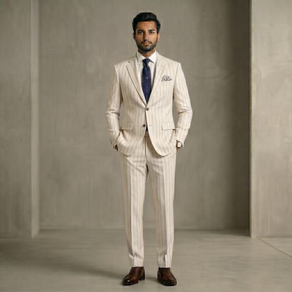 Opulent Champagne Rose – Premium Men’s Full Suit