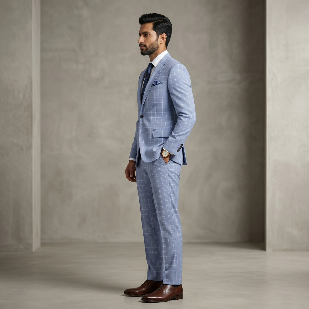 Majestic Powder Blue – Premium Men’s Full Suit