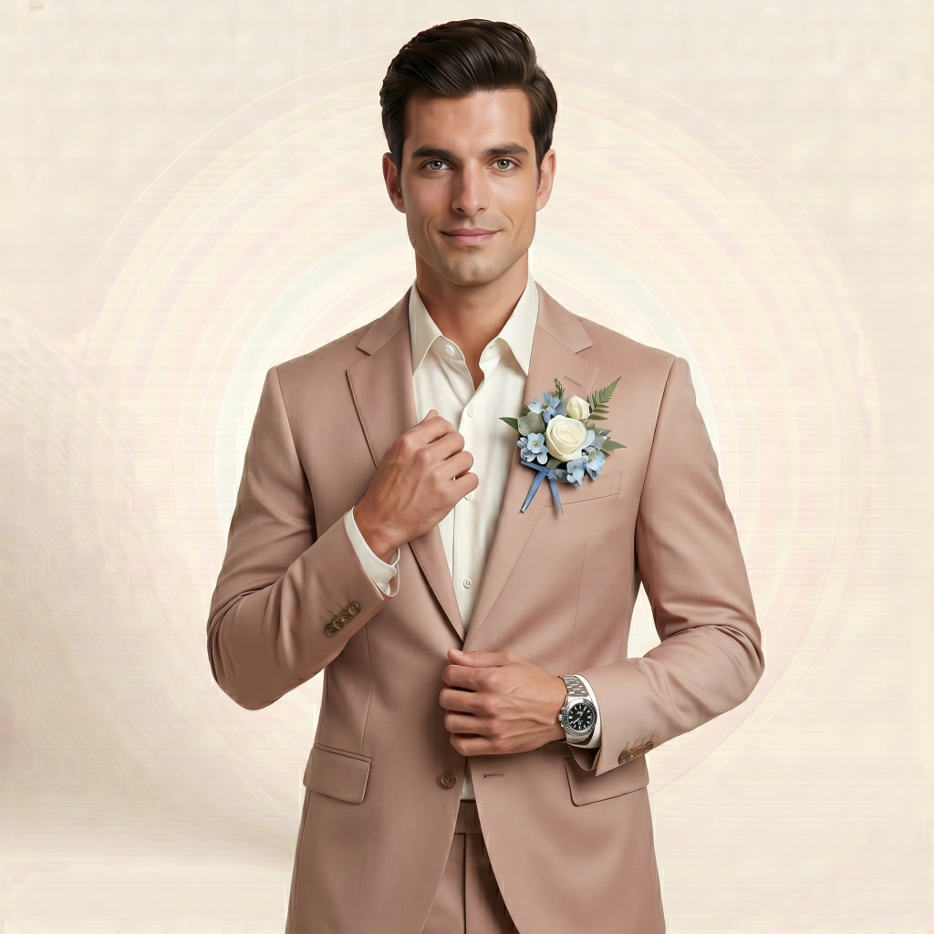Regal Dusty Rose – Premium Men’s Full Suit