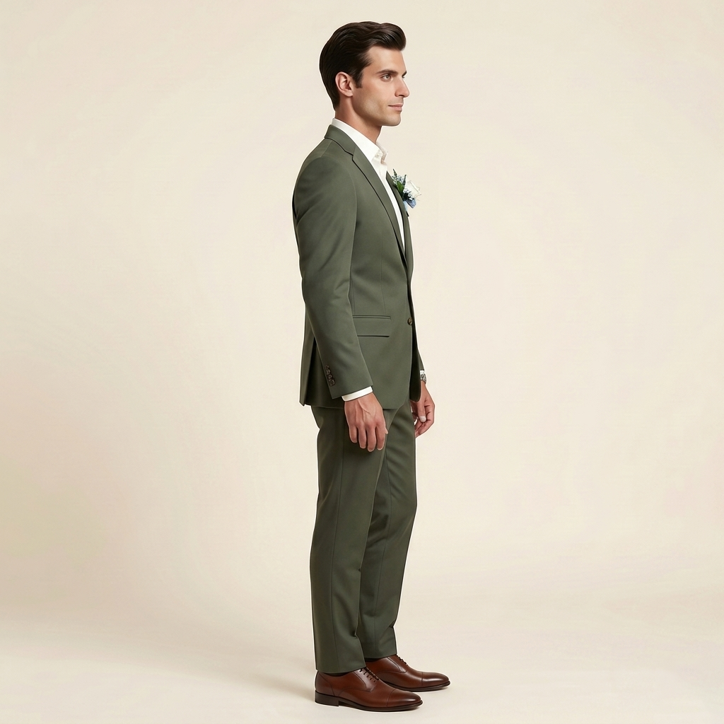 Elite Olive Green – Premium Men’s Full Suit