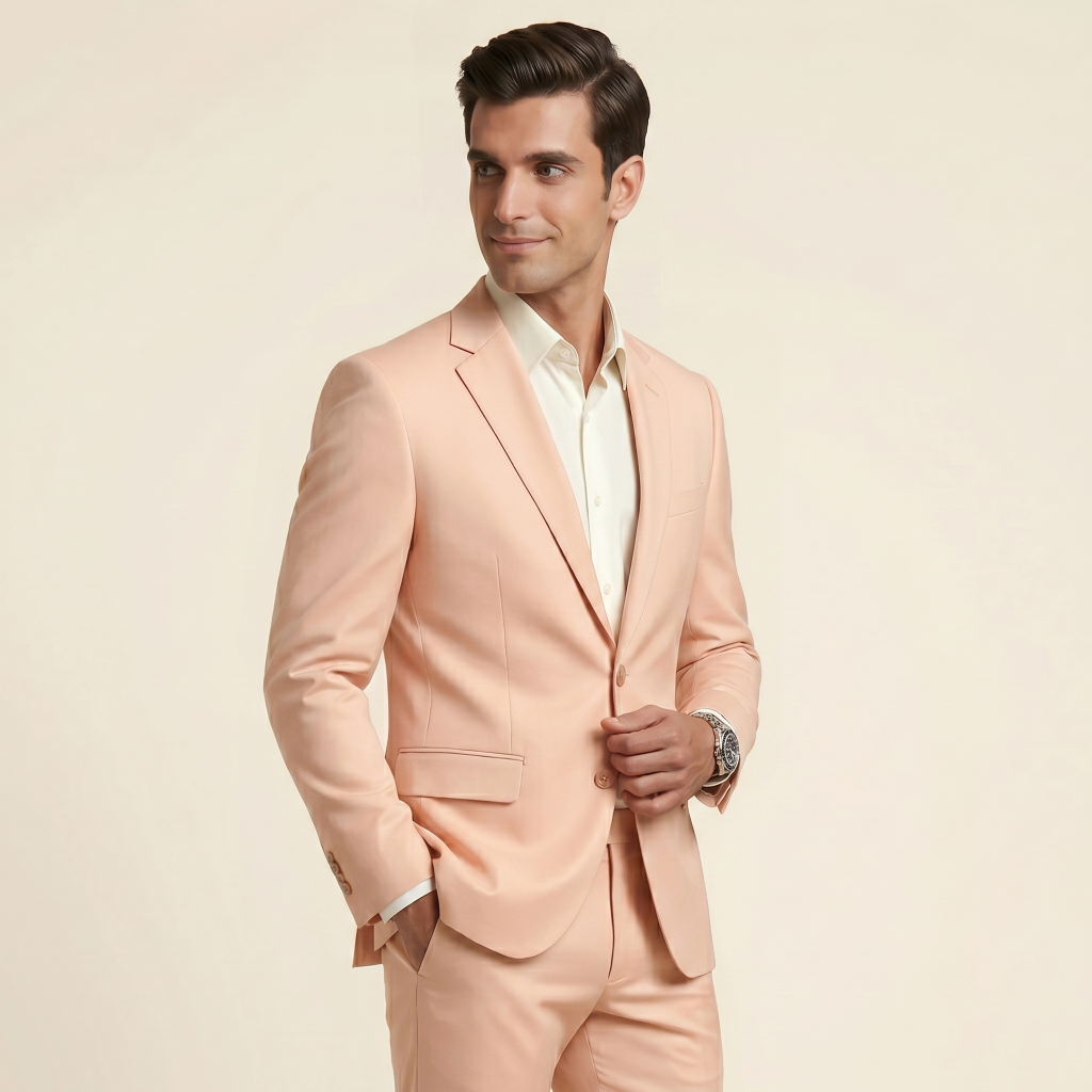 Elite Champagne Rose – Premium Men’s Full Suit