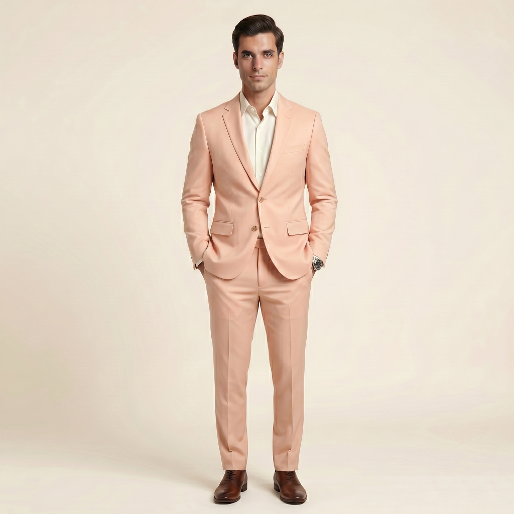 Elite Champagne Rose – Premium Men’s Full Suit