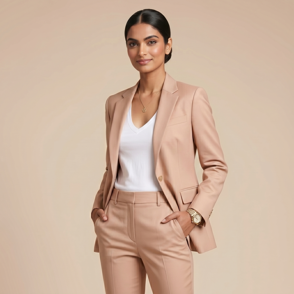 Elite Dusty Rose – Premium Women’s Full Suit