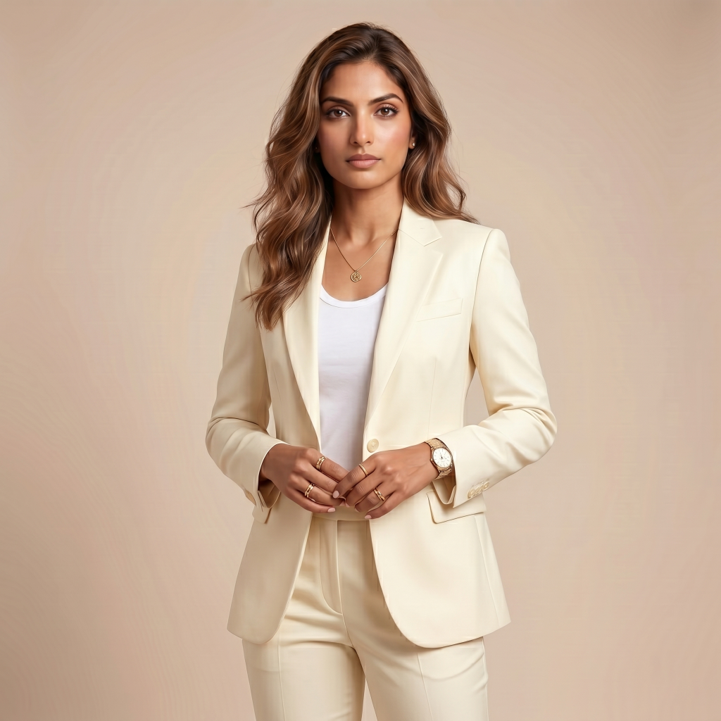 Couture Champagne Rose – Premium Women’s Full Suit