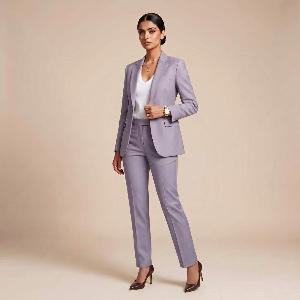 Refined Warm Taupe – Premium Women’s Full Suit