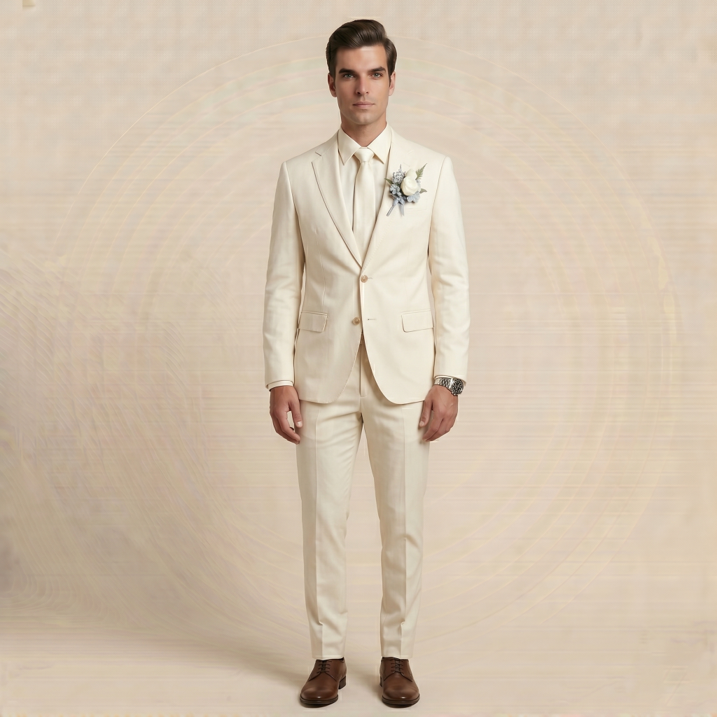 Signature Champagne Rose – Premium Men’s Full Suit