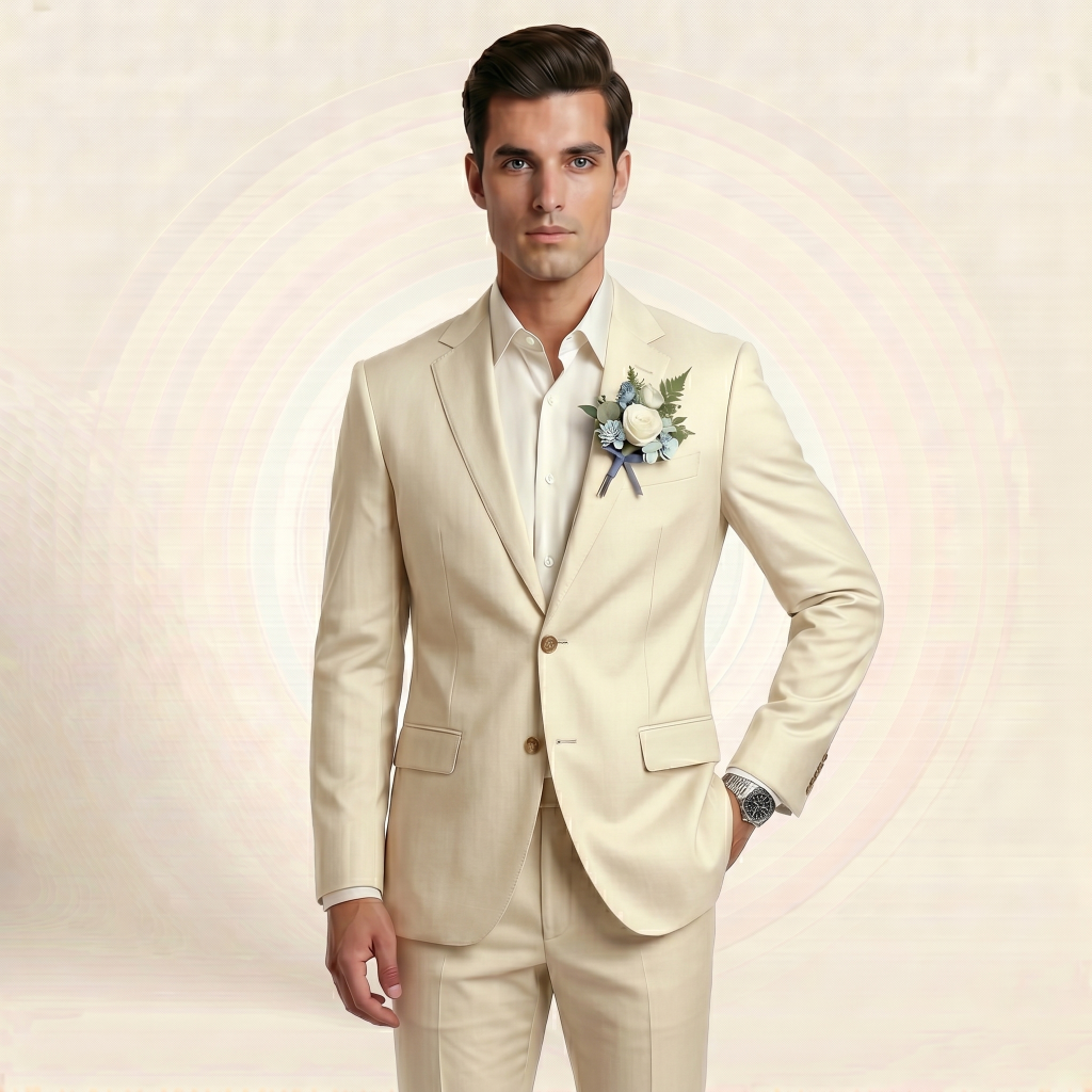 Imperial Champagne Rose – Premium Men’s Full Suit