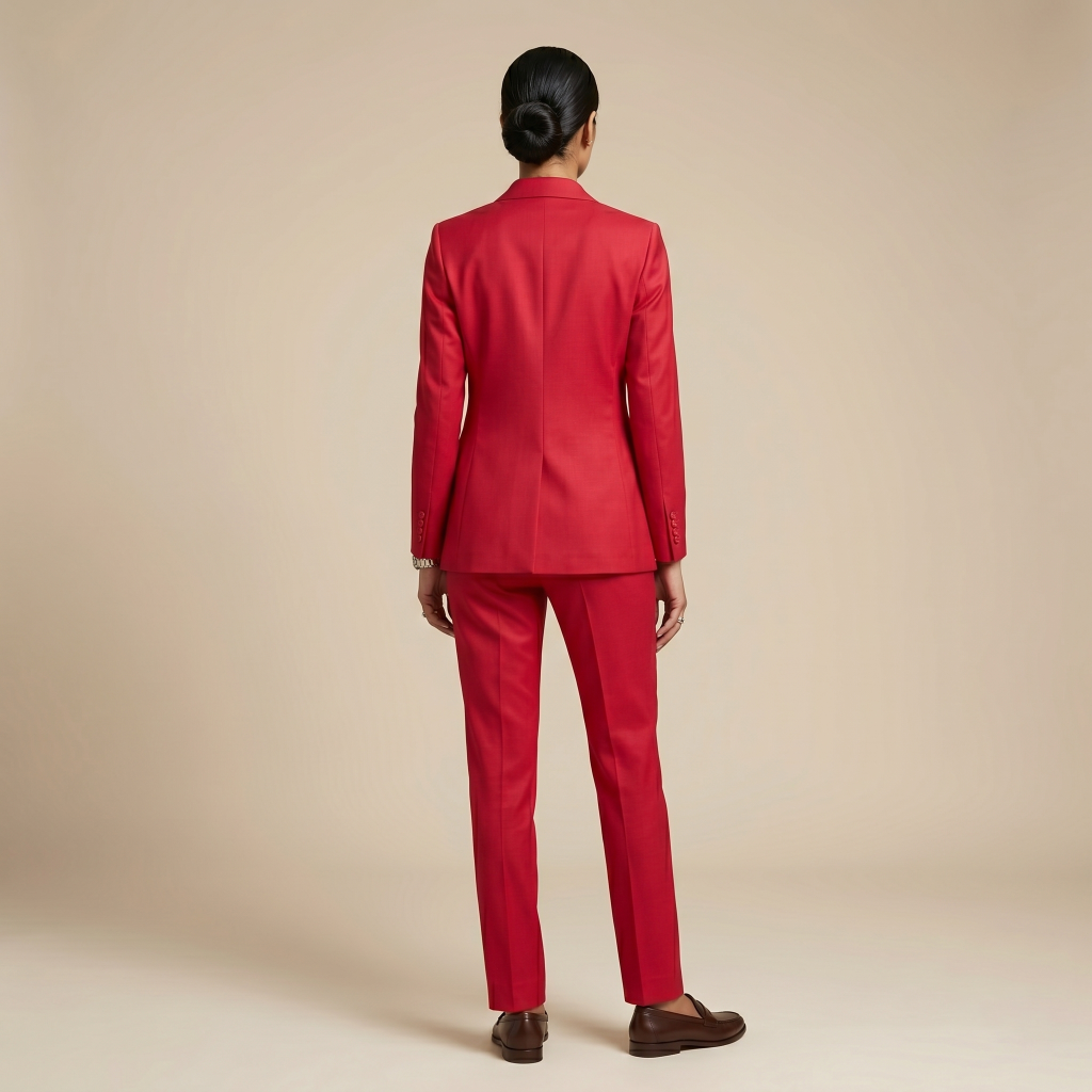 Regal Crimson Red – Premium Women’s Full Suit