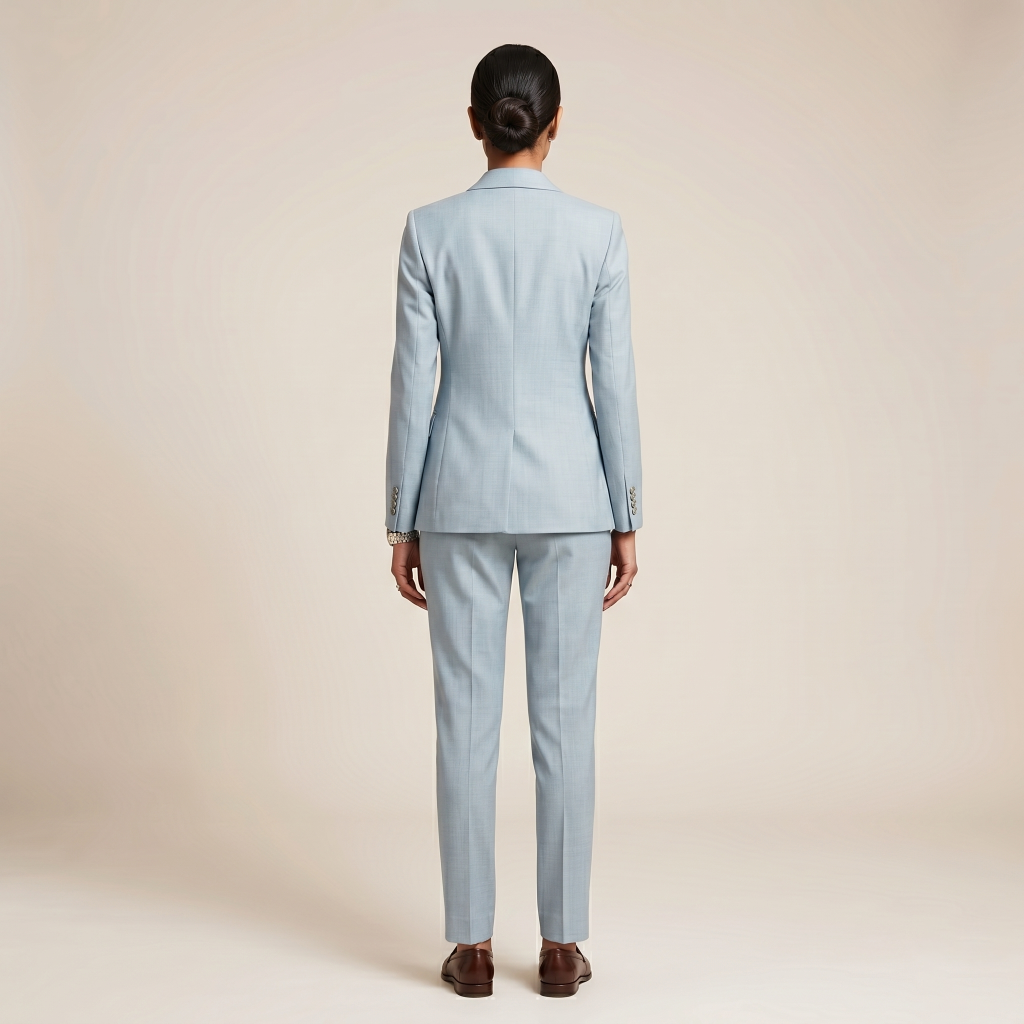 Classic Powder Blue – Premium Women’s Full Suit