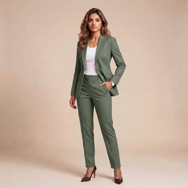 Exquisite Walnut Brown – Premium Women’s Full Suit