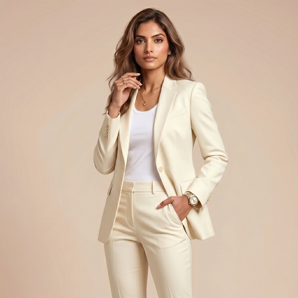 Elite Champagne Rose – Premium Women’s Full Suit