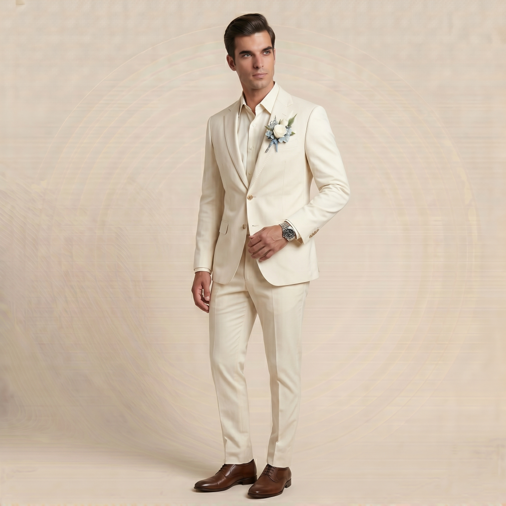 Signature Champagne Rose – Premium Men’s Full Suit