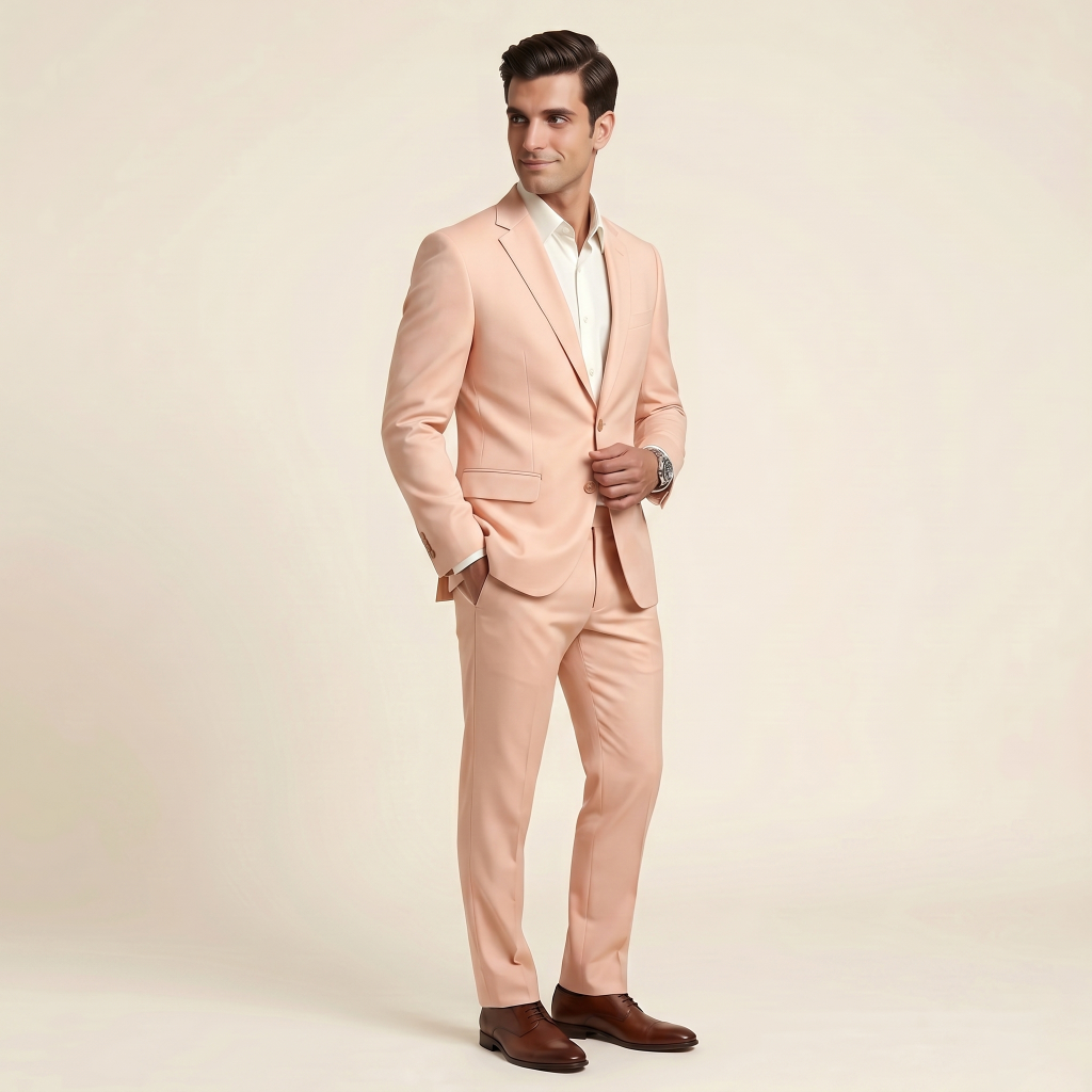 Elite Champagne Rose – Premium Men’s Full Suit
