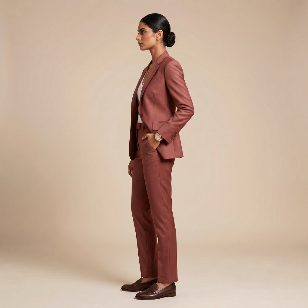 Regal Crimson Red – Premium Women’s Full Suit