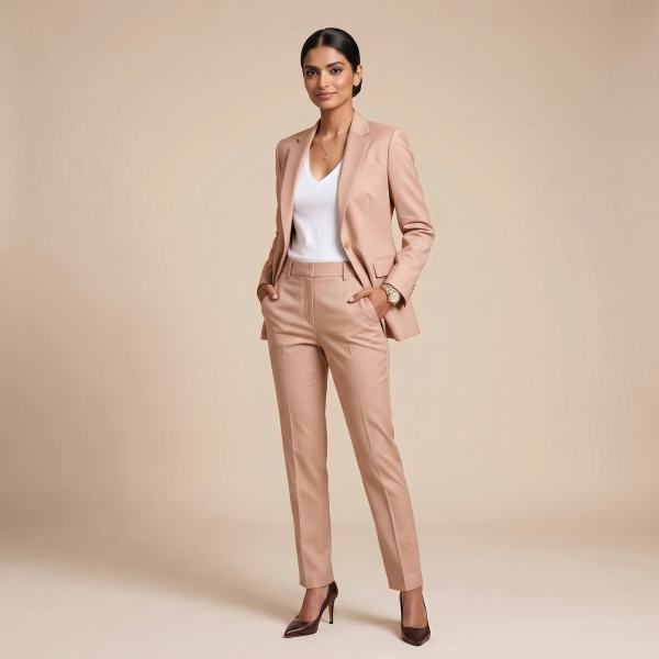 Elite Dusty Rose – Premium Women’s Full Suit