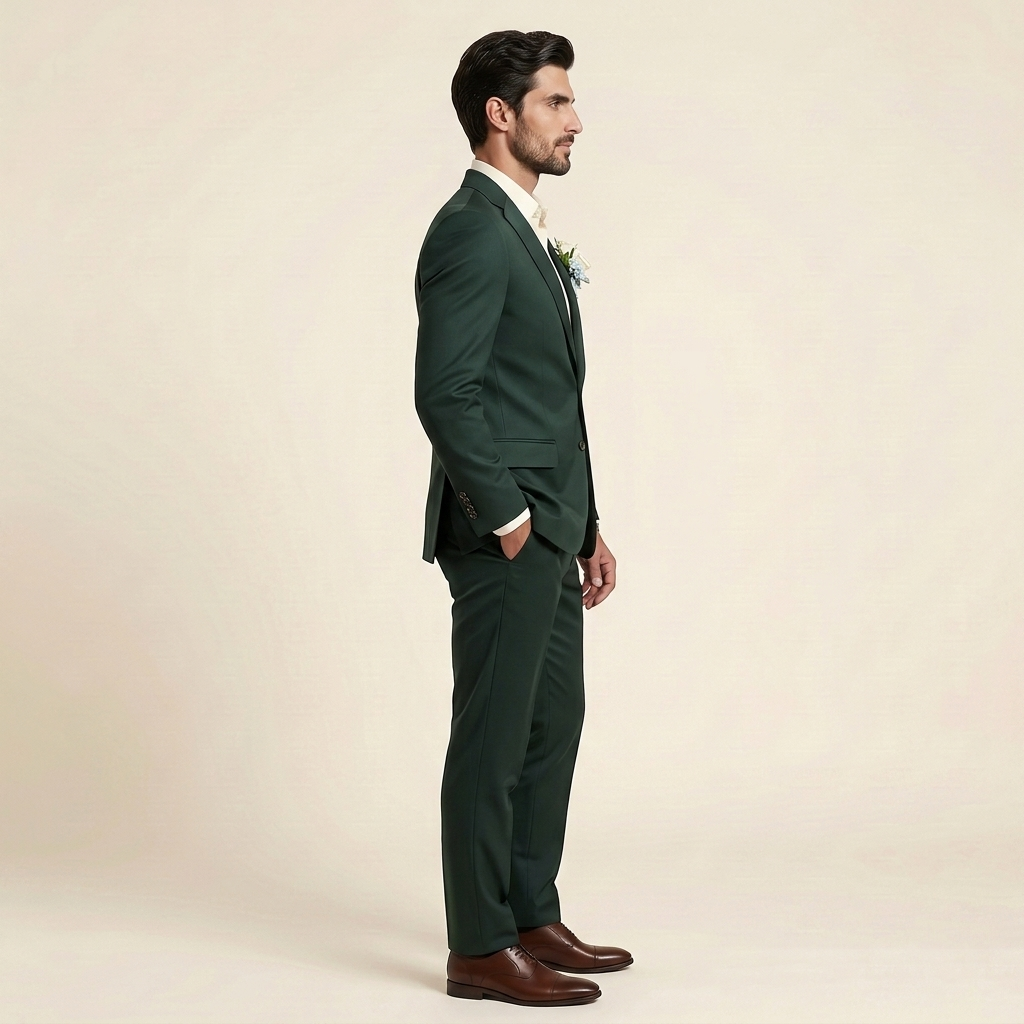 Opulent Deep Forest Green – Premium Men’s Full Suit