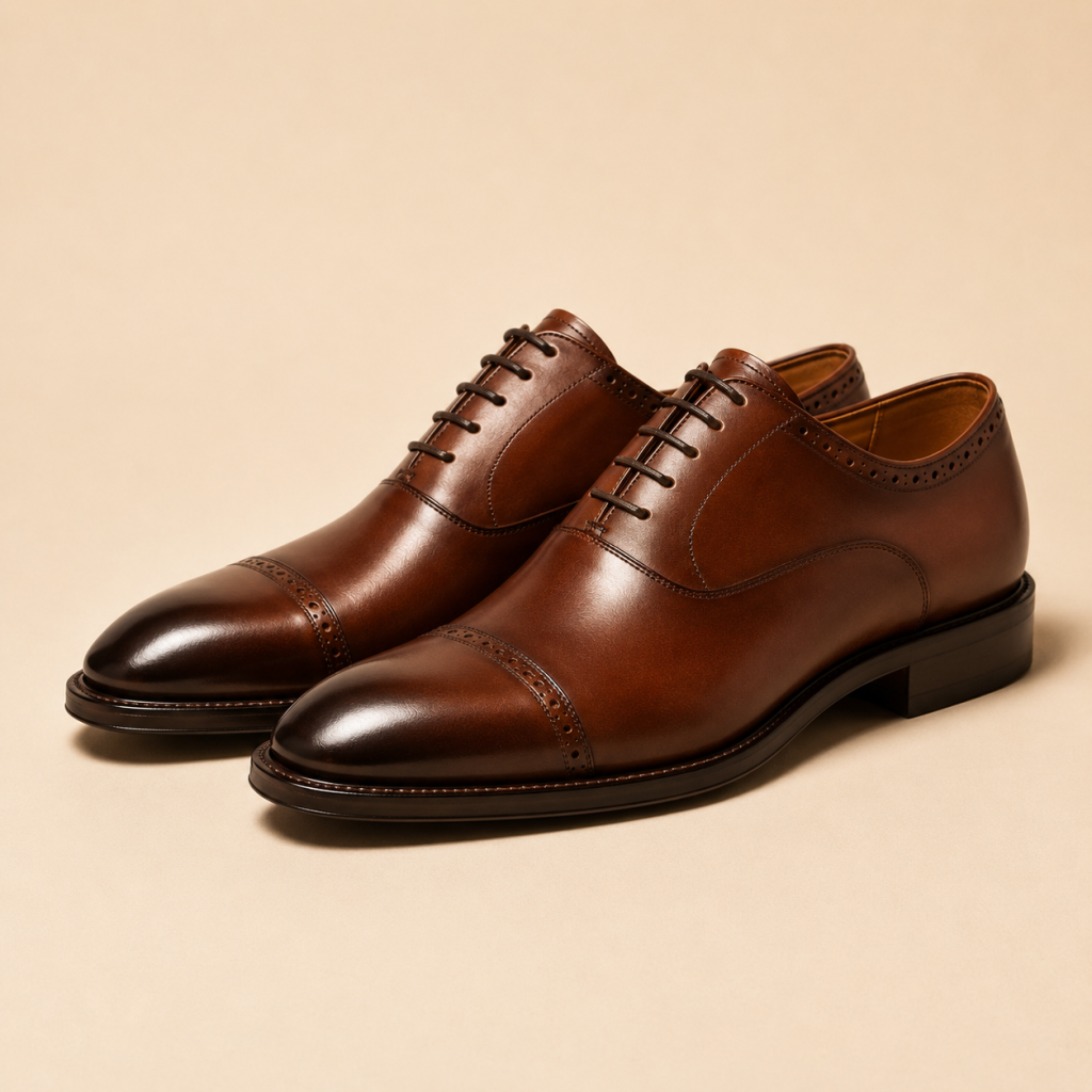 Men’s Leather Shoe – Dark Tan