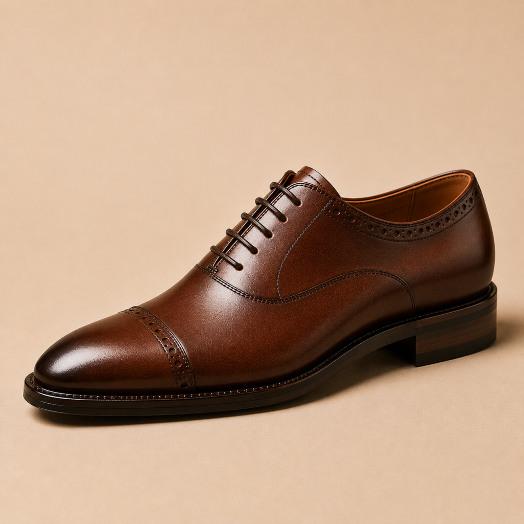 Men’s Leather Shoe – Dark Tan