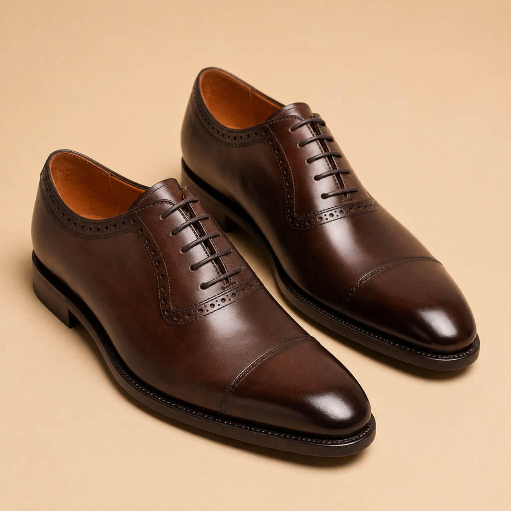 Men’s Leather Shoe – Dark Walnut