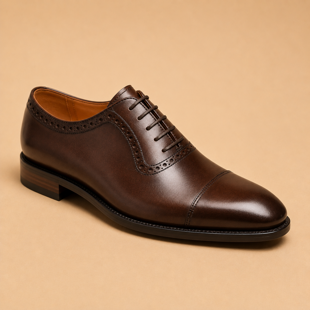 Men’s Leather Shoe – Dark Walnut