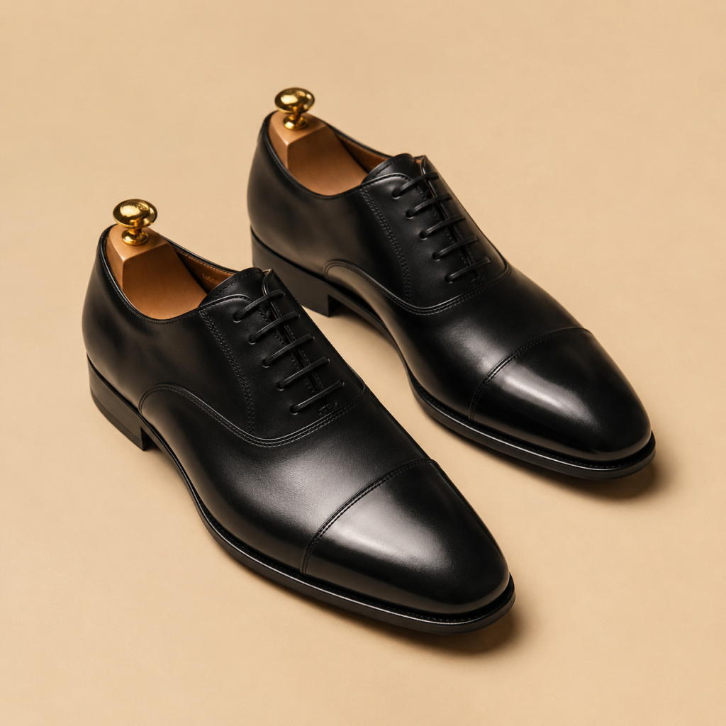 Men’s Leather Shoe – Midnight Black