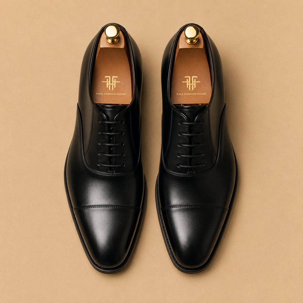 Men’s Leather Shoe – Midnight Black