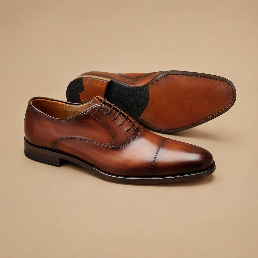 Men’s Leather Shoe – Deep Burgundy