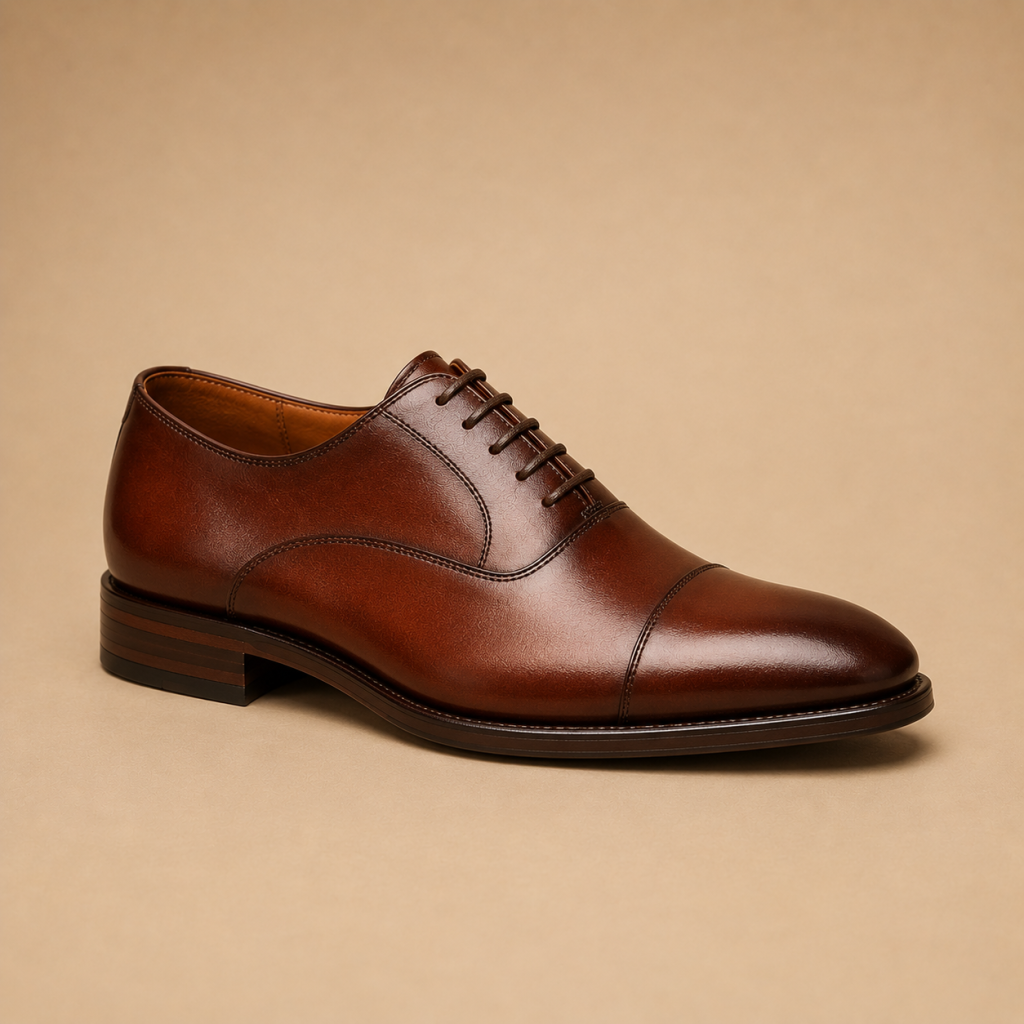 Men’s Leather Shoe – Crimson