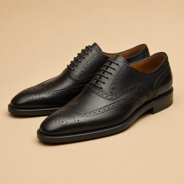 Men’s Leather Shoe – Jet Black
