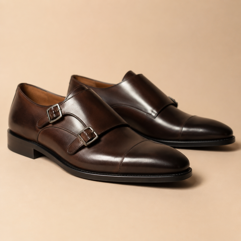 Men’s Leather Shoe – Dark Cognac