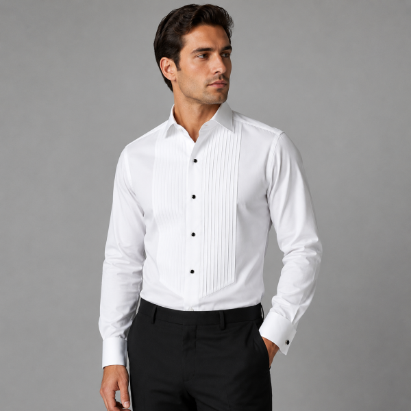 Tuxedo Shirt – Charcoal Black